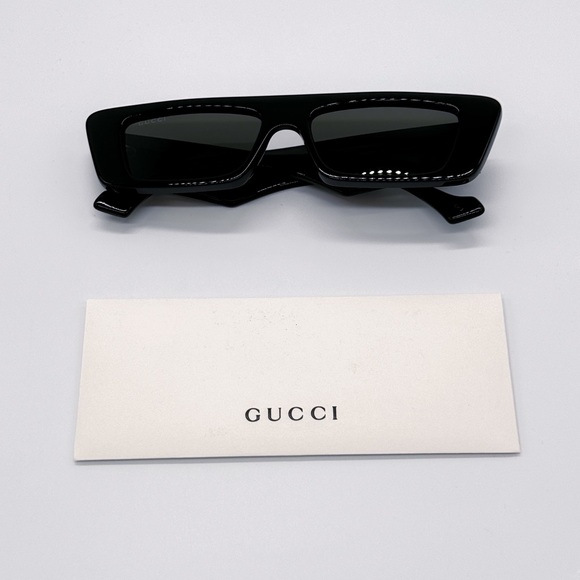 NEW GUCCI GG1331S 001 SQUARE BLACK GREY UNISEX SUNGLASSES GUCCI - Picture 11 of 12